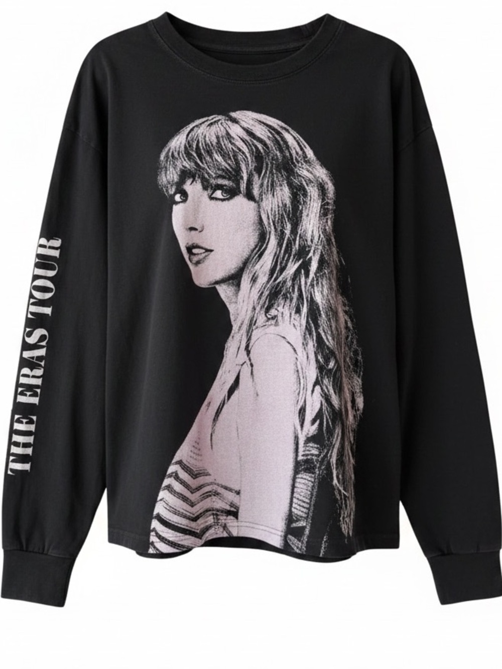 TAYLOR SWIFT Black Graphic Long-Sleeve Tee - The Eras Tour